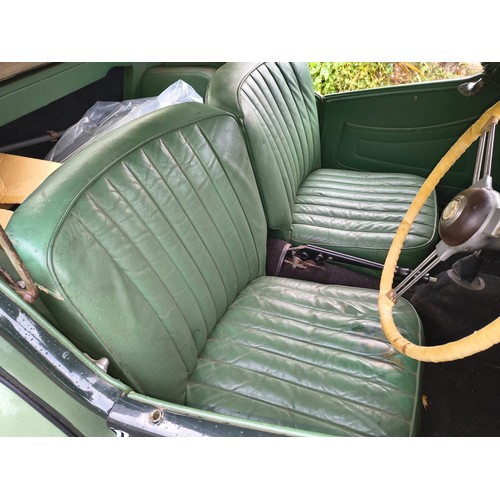 30 - 1954 MG TFRegistration number NWU 579Chassis numberEngine numberTwo tone green with a green leather ... 