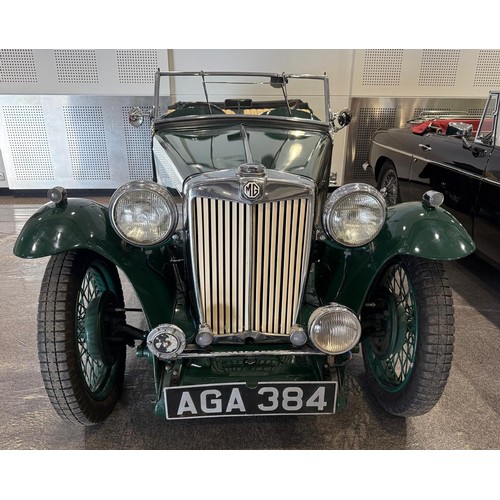 29 - 1936 MG TA**Reduced estimate**Registration number AGA 384Chassis number 592Engine number D4493Green ... 