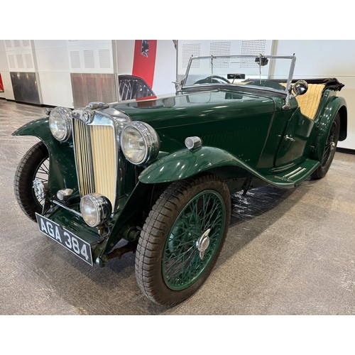 29 - 1936 MG TA**Reduced estimate**Registration number AGA 384Chassis number 592Engine number D4493Green ... 