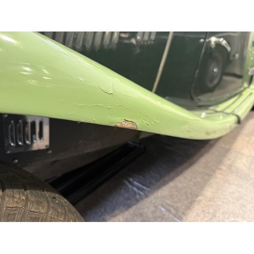 30 - 1954 MG TFRegistration number NWU 579Chassis numberEngine numberTwo tone green with a green leather ... 
