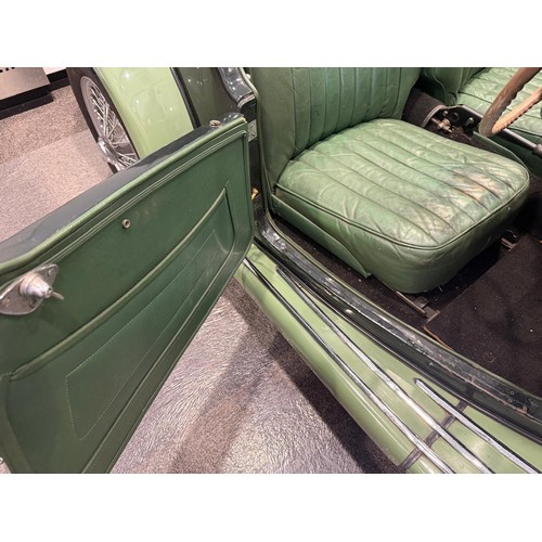 30 - 1954 MG TFRegistration number NWU 579Chassis numberEngine numberTwo tone green with a green leather ... 