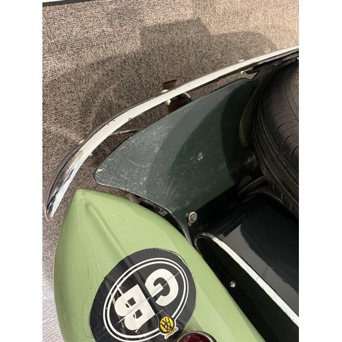 30 - 1954 MG TFRegistration number NWU 579Chassis numberEngine numberTwo tone green with a green leather ... 