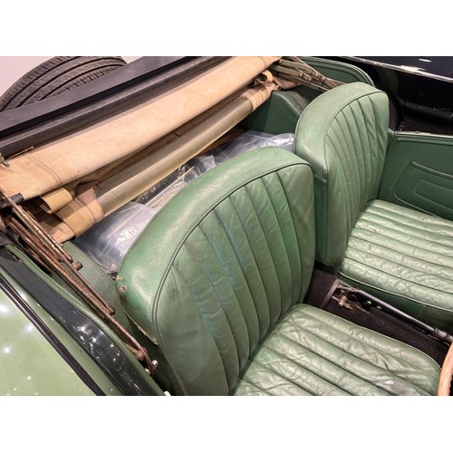 30 - 1954 MG TFRegistration number NWU 579Chassis numberEngine numberTwo tone green with a green leather ... 