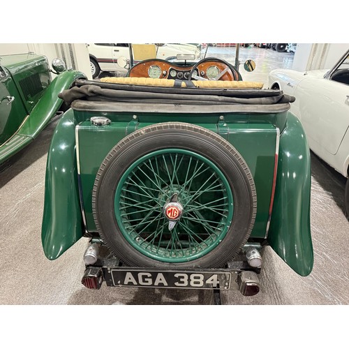 29 - 1936 MG TA**Reduced estimate**Registration number AGA 384Chassis number 592Engine number D4493Green ... 