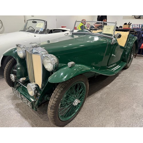 29 - 1936 MG TA**Reduced estimate**Registration number AGA 384Chassis number 592Engine number D4493Green ... 