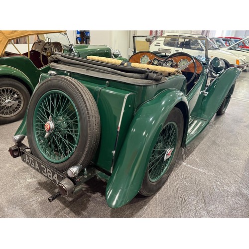 29 - 1936 MG TA**Reduced estimate**Registration number AGA 384Chassis number 592Engine number D4493Green ... 