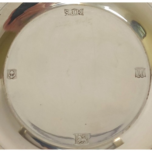 319 - A part table service of plated cutlery, a silver pin dish, and a silver photograph frame...