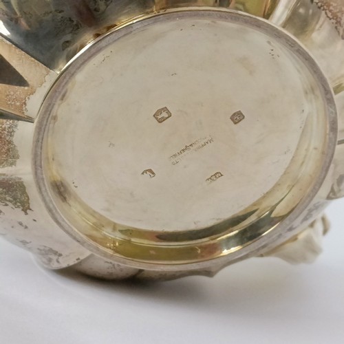 341 - A silver four piece teaset, with engraved decoration, Mappin & Webb, Sheffield 1940, 71.1 ozt (a...