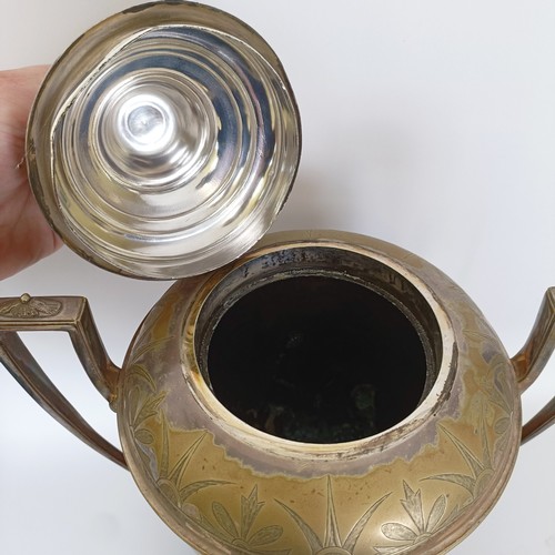324 - A Victorian silver plated samovar, 38 cm high...