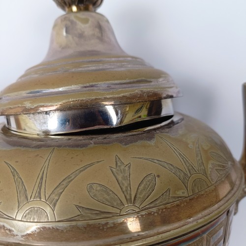 324 - A Victorian silver plated samovar, 38 cm high...