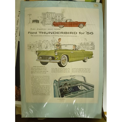 8 - A group of assorted motoring adverts and ephemera, mostly American, including De Soto, Chrysler, Pon... 