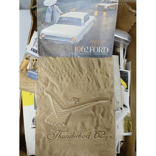 14 - Assorted car brochures, adverts and ephemera, mostly American, including Ford, Pontiac, Dodge and ot... 
