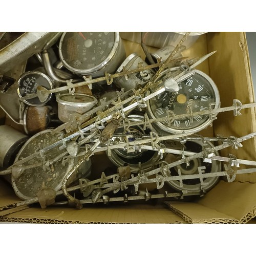 21 - Assorted Sunbeam Rapier items, including badges (some new old stock), gauges and other items (box)