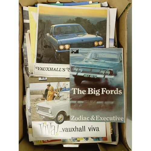 25 - Assorted car brochures, adverts and motoring ephemera, including VW Beetle, MG Series MGA, Riley and... 