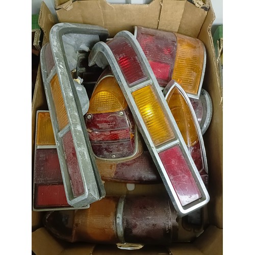 29 - Assorted rear lights, including Vauxhall Viva, Austin Allegro and Hillman Avenger (2 boxes)