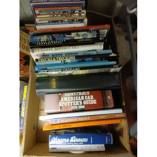 45 - Assorted motoring and other books, including Monstrous American Car Spotter's Guide 1920-1980, Fins ... 