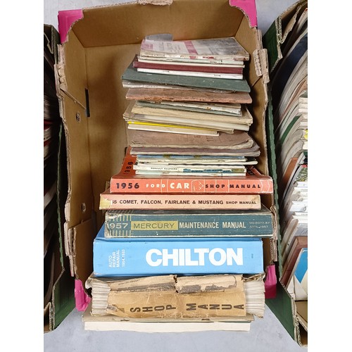 51 - Assorted car workshop manuals and ephemera, including Sunbeam Rapier, Avenger, Sunbeam 1250/1500, Hu... 