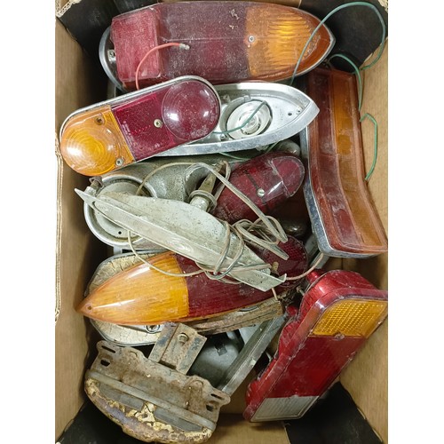53 - Assorted lamps, including driving, spot and rear (2 boxes)