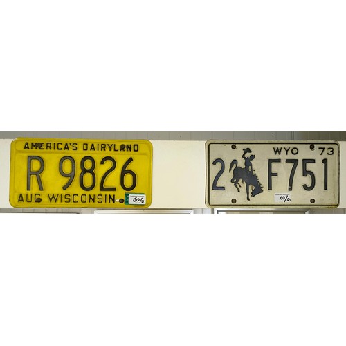 60 - The collection of fifty one American States registration plates (51)
