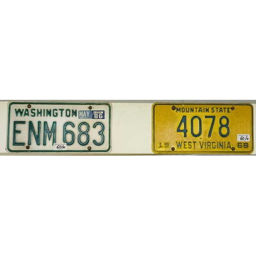 60 - The collection of fifty one American States registration plates (51)