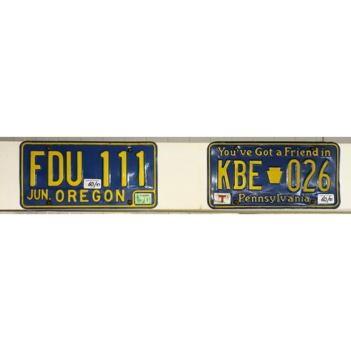 60 - The collection of fifty one American States registration plates (51)