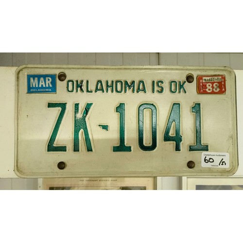 60 - The collection of fifty one American States registration plates (51)