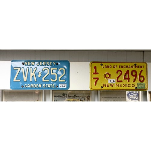 60 - The collection of fifty one American States registration plates (51)