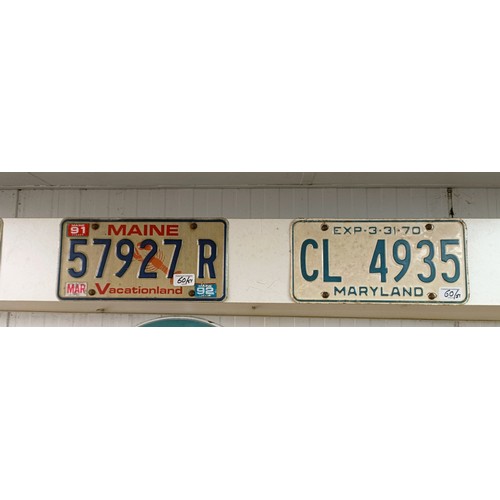 60 - The collection of fifty one American States registration plates (51)