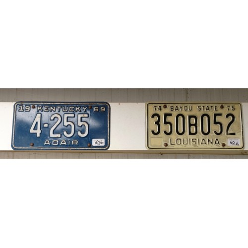 60 - The collection of fifty one American States registration plates (51)