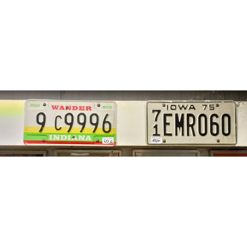 60 - The collection of fifty one American States registration plates (51)