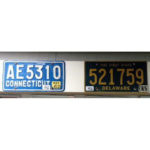 60 - The collection of fifty one American States registration plates (51)