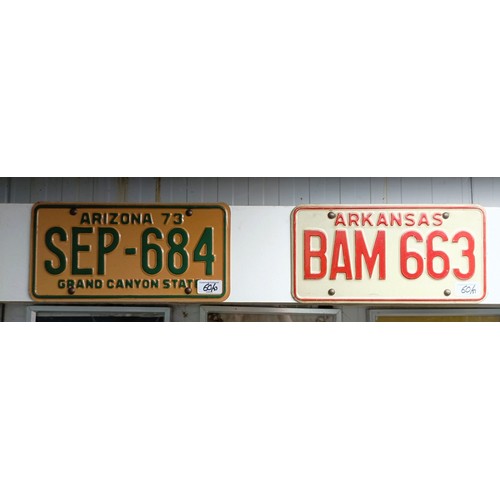 60 - The collection of fifty one American States registration plates (51)