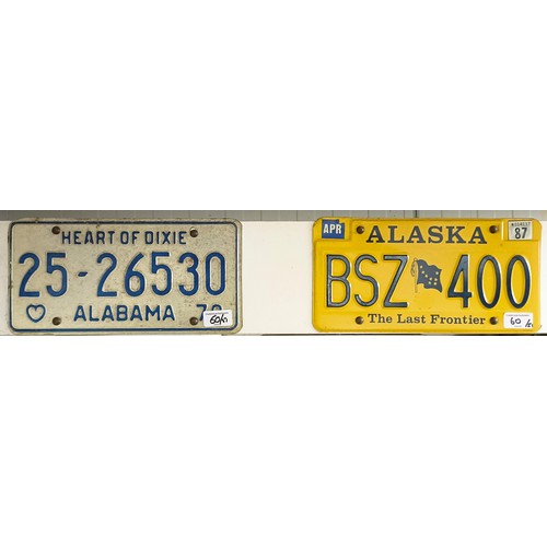 60 - The collection of fifty one American States registration plates (51)