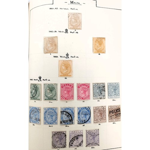 201 - A collection of Malta and other stamps, QVR onwards, including overprints, in an album...