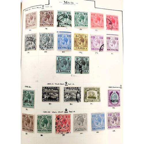 201 - A collection of Malta and other stamps, QVR onwards, including overprints, in an album...