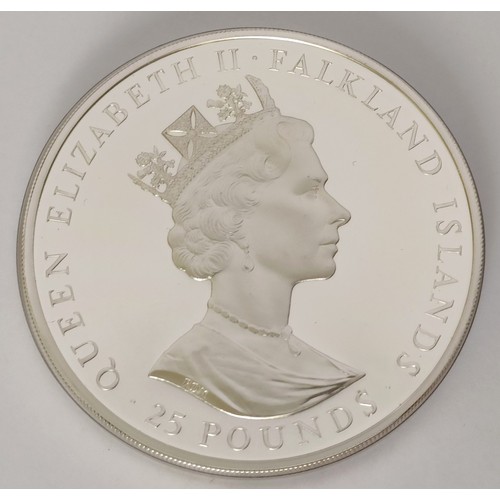 248 - A Royal Mint Falkland Islands 100th Anniversary of Self Sufficiency commemorative silver proof coin,...