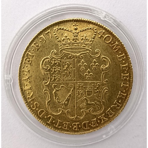 235 - A rare George II double guinea gold coin, 1740...