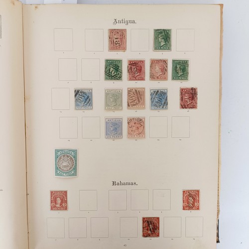 224 - A group of GB and Commonwealth stamps, QV onwards, including a penny black, in an album, and another...