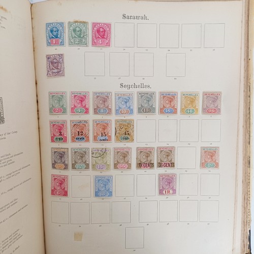 224 - A group of GB and Commonwealth stamps, QV onwards, including a penny black, in an album, and another...