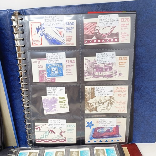 225 - A collection of stamp booklets, ranging from 1976 to 1990, in three albums...