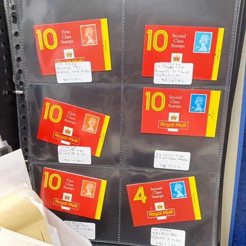 225 - A collection of stamp booklets, ranging from 1976 to 1990, in three albums...