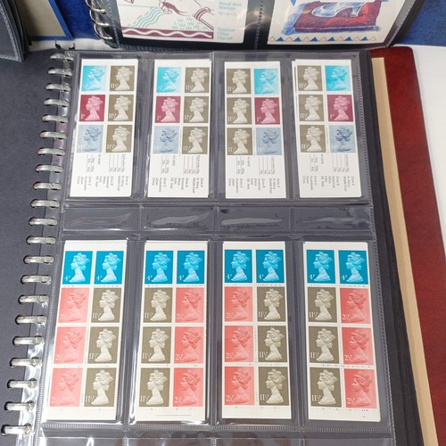 225 - A collection of stamp booklets, ranging from 1976 to 1990, in three albums...