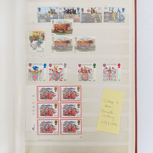 227 - Assorted stamps, QV onwards, including commemoratives and Machins, in eight albums, and a group of s...