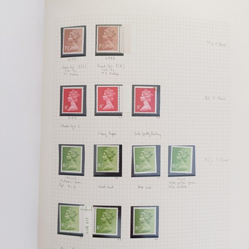 227 - Assorted stamps, QV onwards, including commemoratives and Machins, in eight albums, and a group of s...