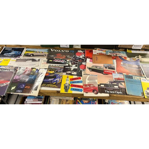 17 - Assorted car brochures and ephemera, including Ford Cars 1982 Model Catalogue (The New Fiesta XR2), ... 