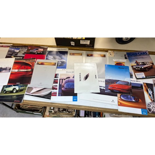 17 - Assorted car brochures and ephemera, including Ford Cars 1982 Model Catalogue (The New Fiesta XR2), ... 