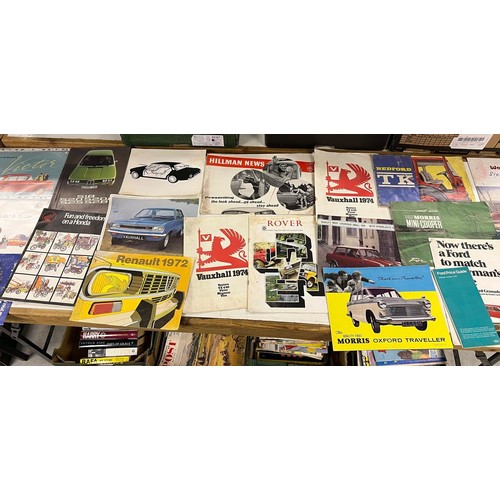 17 - Assorted car brochures and ephemera, including Ford Cars 1982 Model Catalogue (The New Fiesta XR2), ... 
