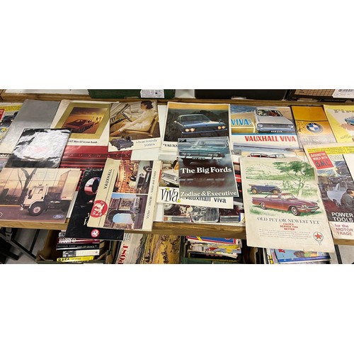 17 - Assorted car brochures and ephemera, including Ford Cars 1982 Model Catalogue (The New Fiesta XR2), ... 