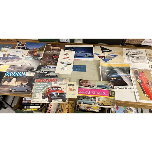 17 - Assorted car brochures and ephemera, including Ford Cars 1982 Model Catalogue (The New Fiesta XR2), ... 