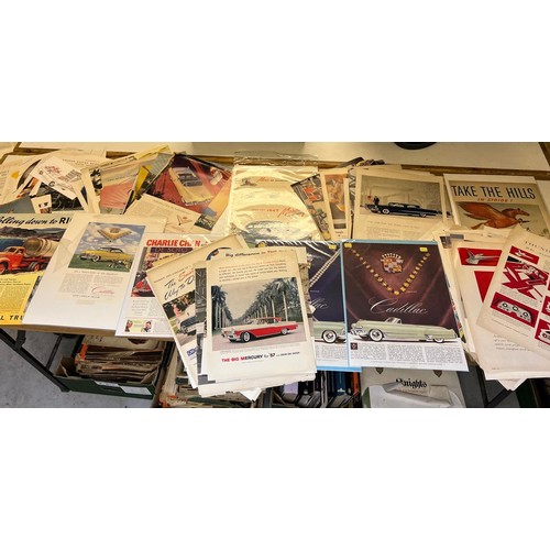 25 - Assorted car brochures, adverts and motoring ephemera, including VW Beetle, MG Series MGA, Riley and... 